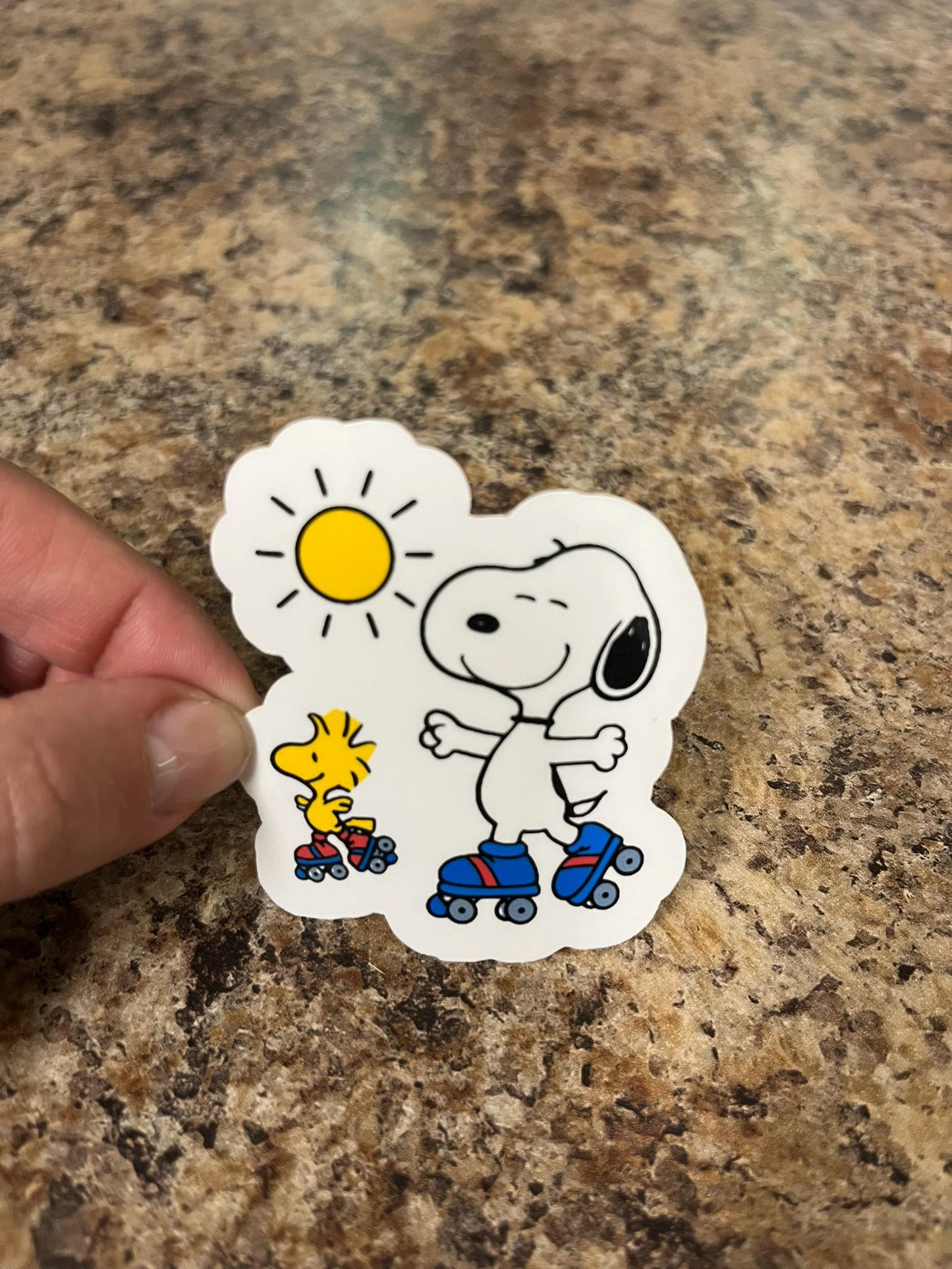 Roller Skating Skates Snoopy & Woodstock Waterproof Sticker | Peanuts Summer Fun Vinyl | 2 Size Options | Laptop Yeti Stanley Kindle Cooler+