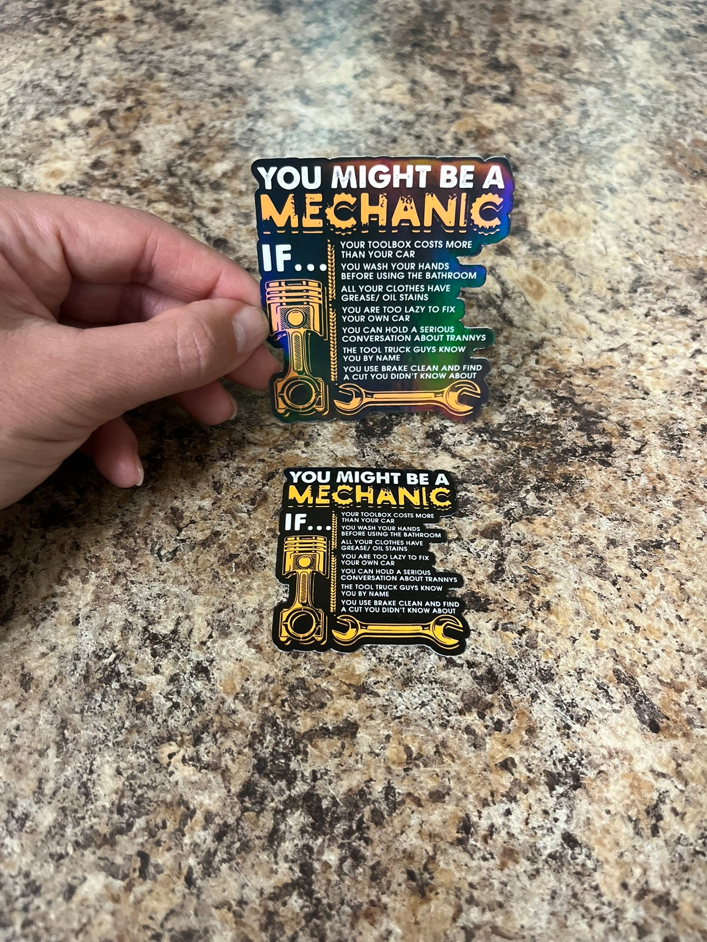 You Might Be A Mechanic Waterproof Sticker | Funny Tool Vinyl | 4 Size & Finish Options | Laptop Yeti Stanley Cooler+