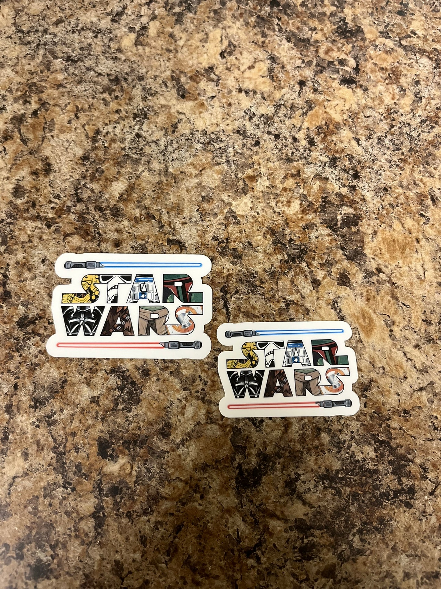 Star Wars Logo Lightsaber Waterproof Sticker | Character Vinyl | 2 Size Options | Laptop Yeti Stanley Cooler+