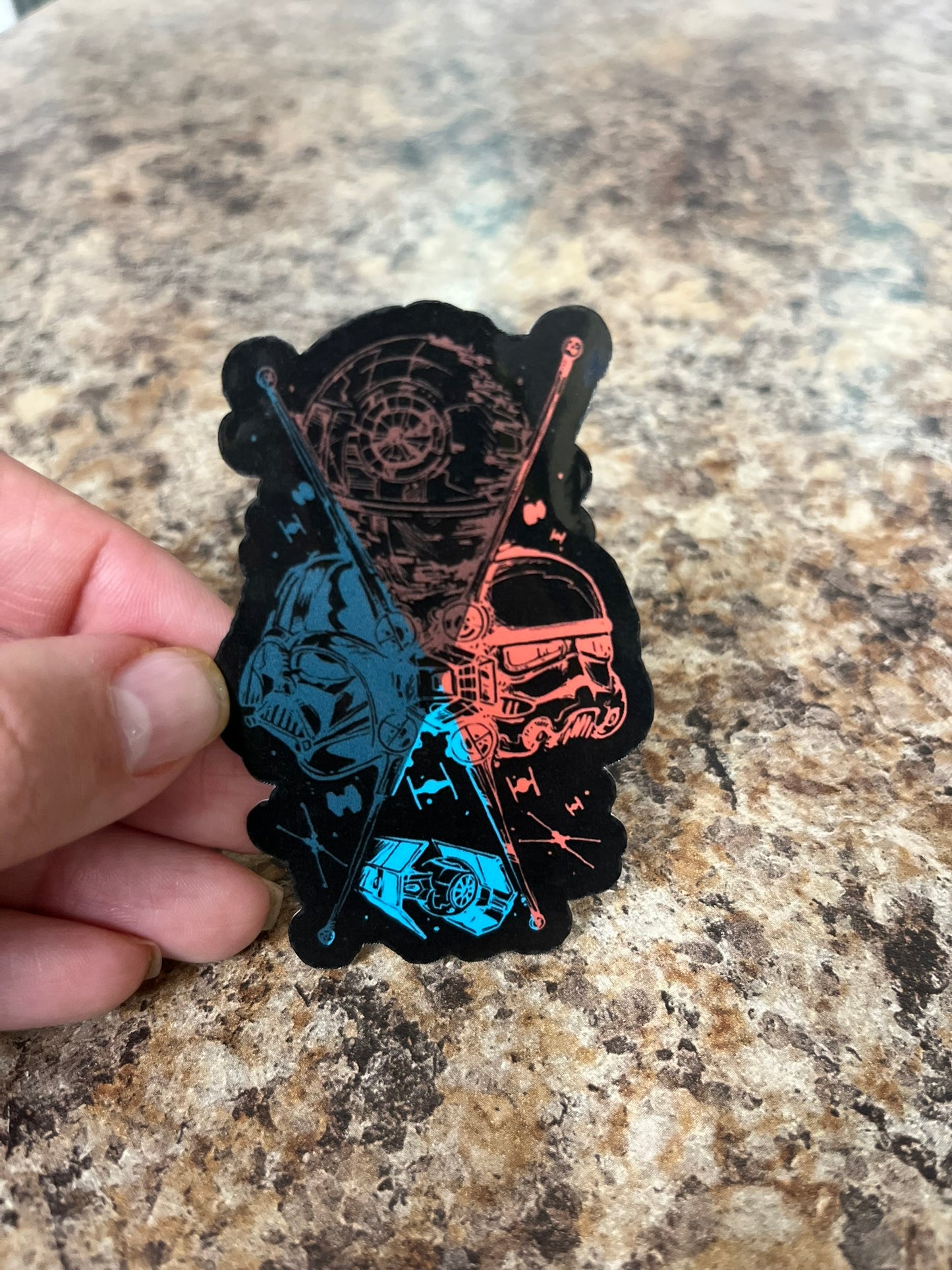 Star Wars Empire Waterproof Sticker | Vader Death Star Vinyl | 4 Color & Size Options | Laptop Yeti Stanley Cooler+