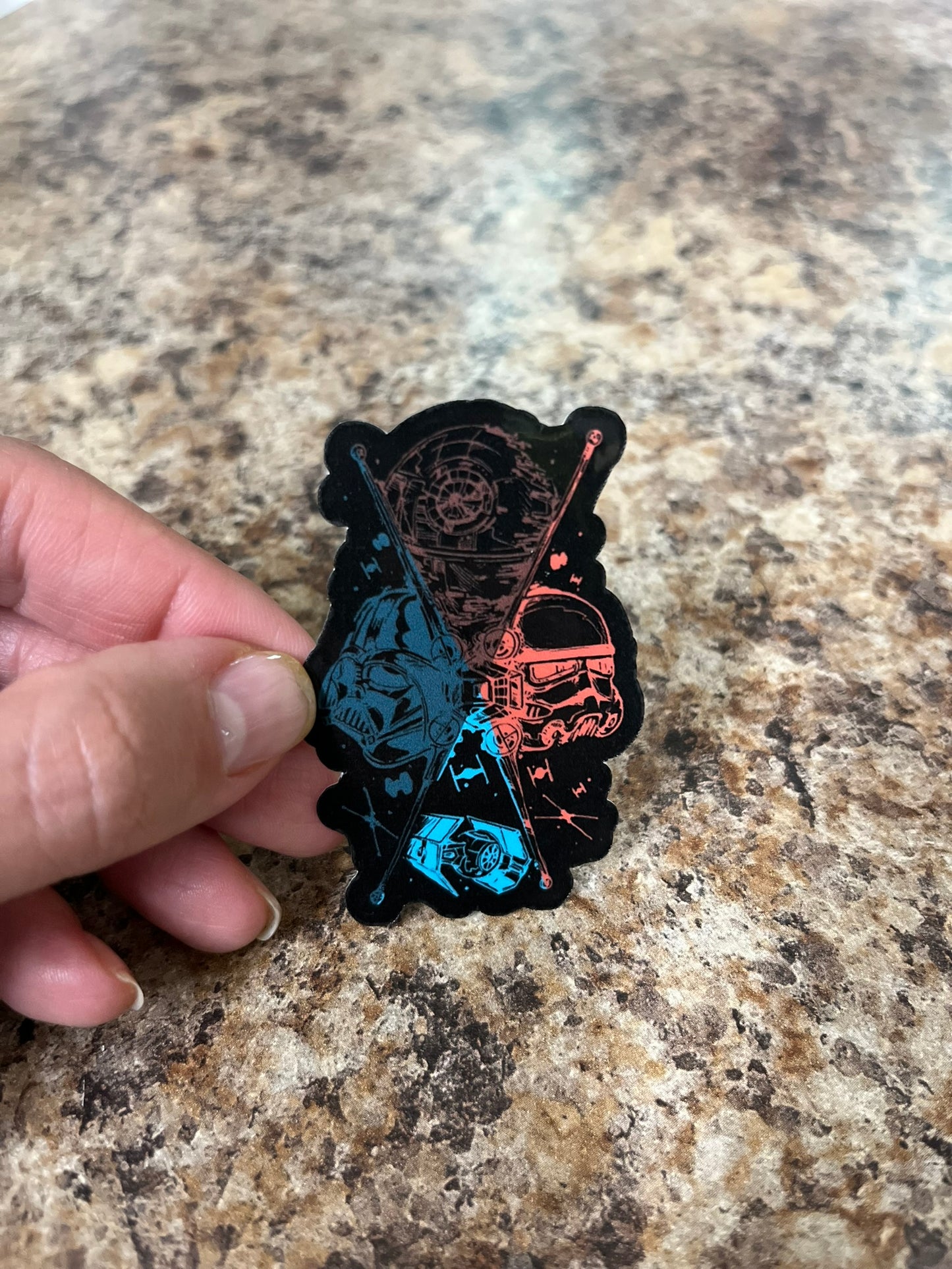 Star Wars Empire Waterproof Sticker | Vader Death Star Vinyl | 4 Color & Size Options | Laptop Yeti Stanley Cooler+