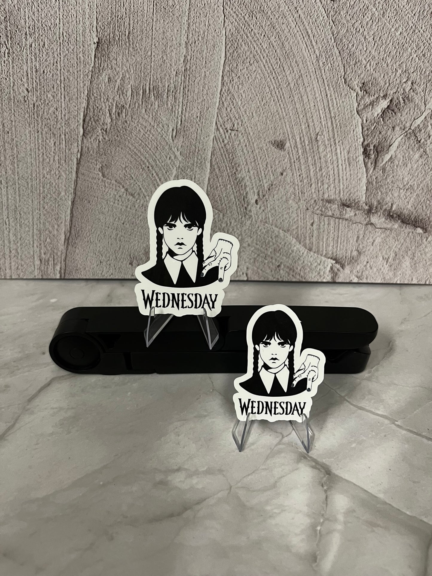 Wednesday Addams & Thing Waterproof Sticker | Gothic Duo Vinyl | 2 Size Options | Laptop Yeti Stanley Cooler+