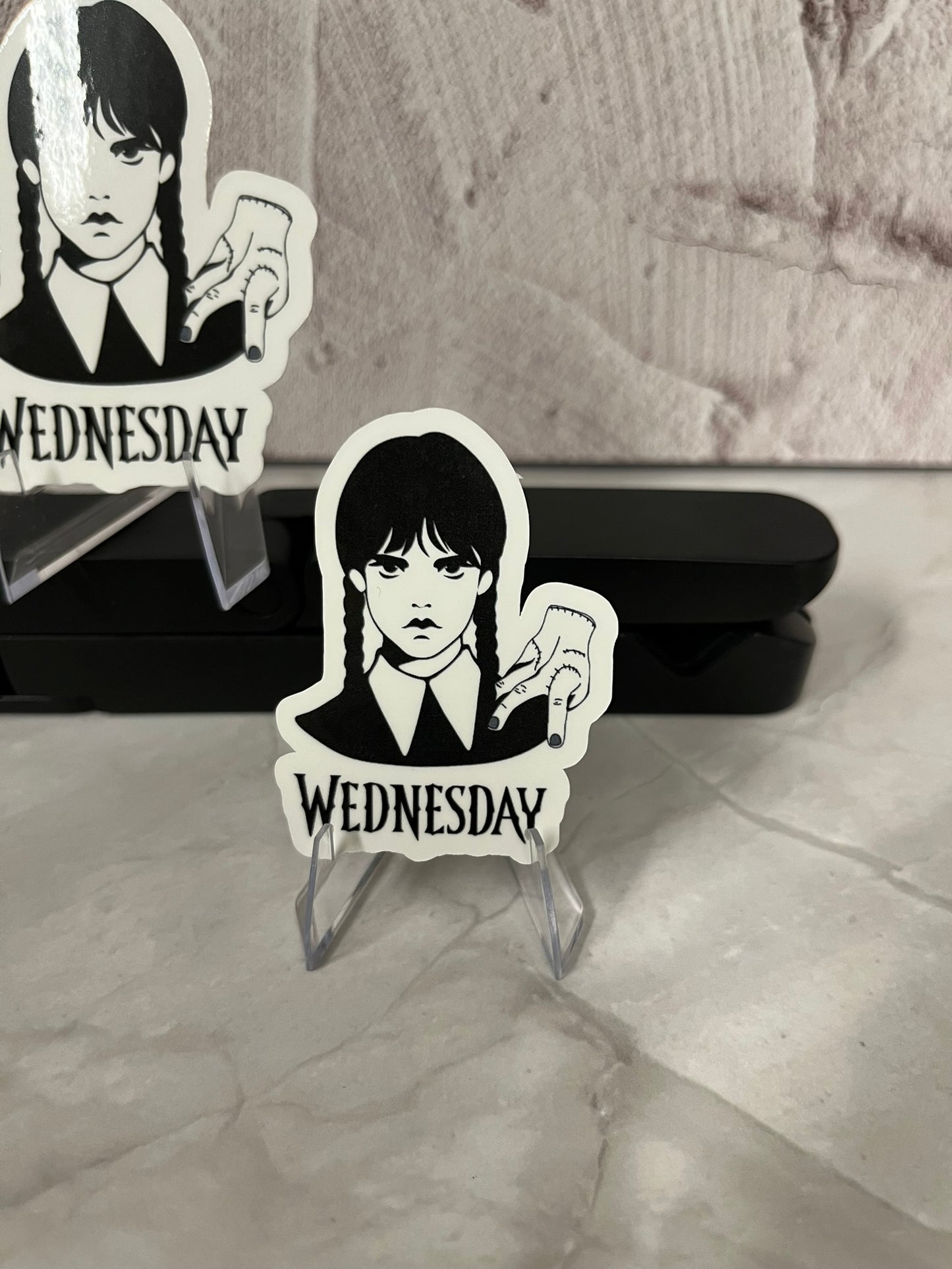 Wednesday Addams & Thing Waterproof Sticker | Gothic Duo Vinyl | 2 Size Options | Laptop Yeti Stanley Cooler+