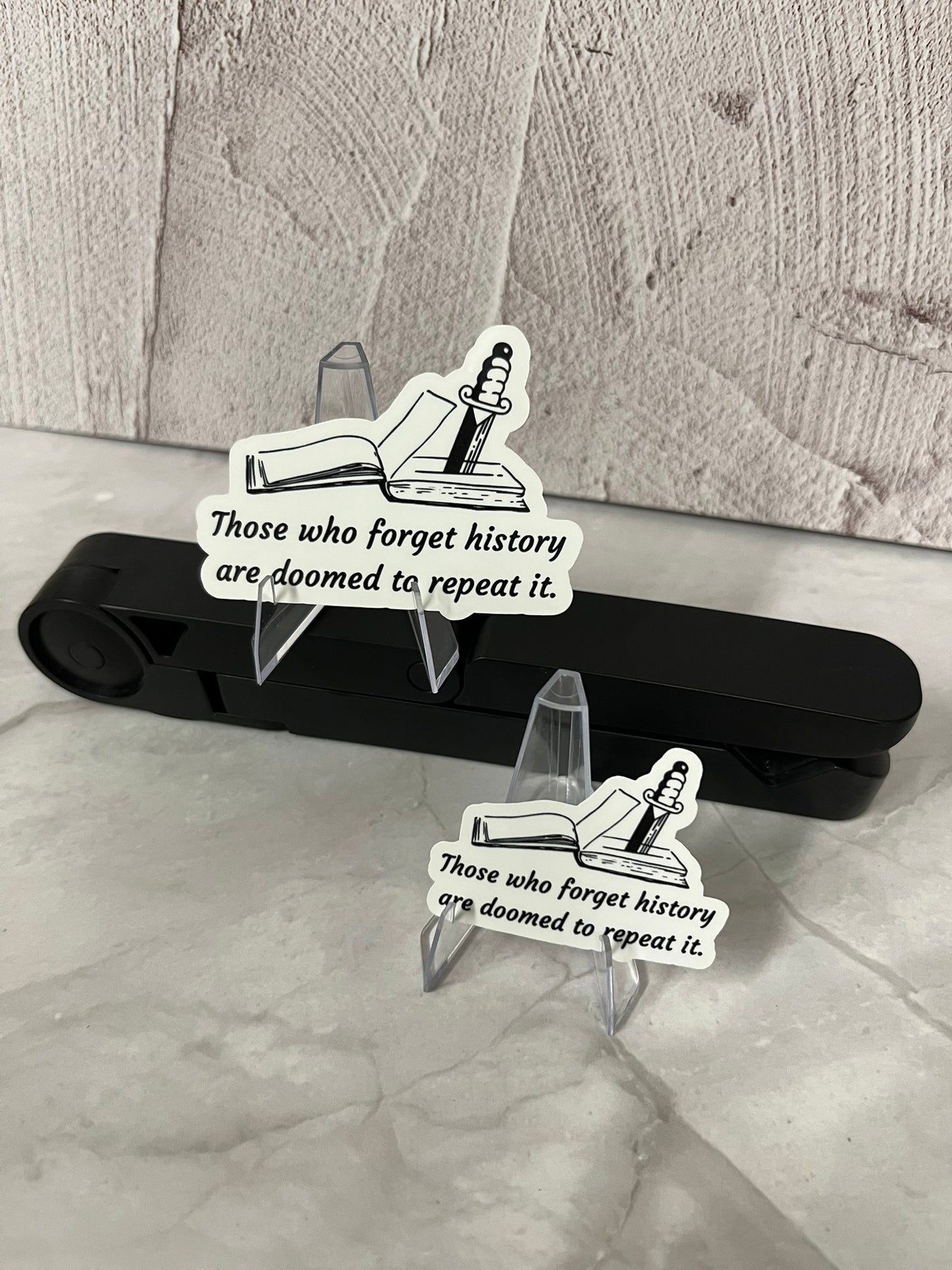 Wednesday Addams History Waterproof Sticker | Book Dagger Quote Vinyl | 2 Size Options | Laptop Yeti Stanley Cooler+