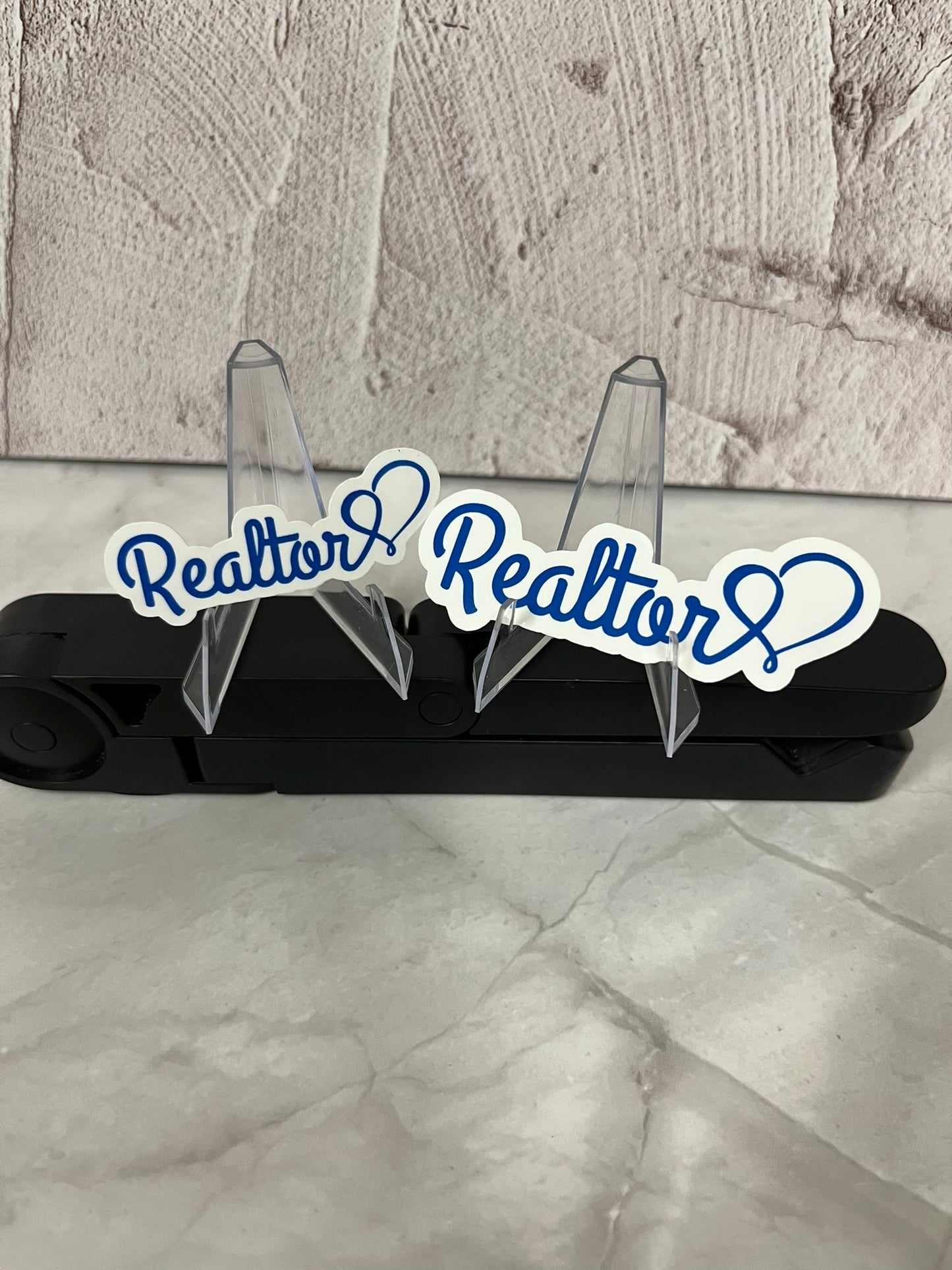 Realtor Heart Script Waterproof Sticker | Real Estate Vinyl | 8 Color & Size Options | Laptop Yeti Stanley Cooler+