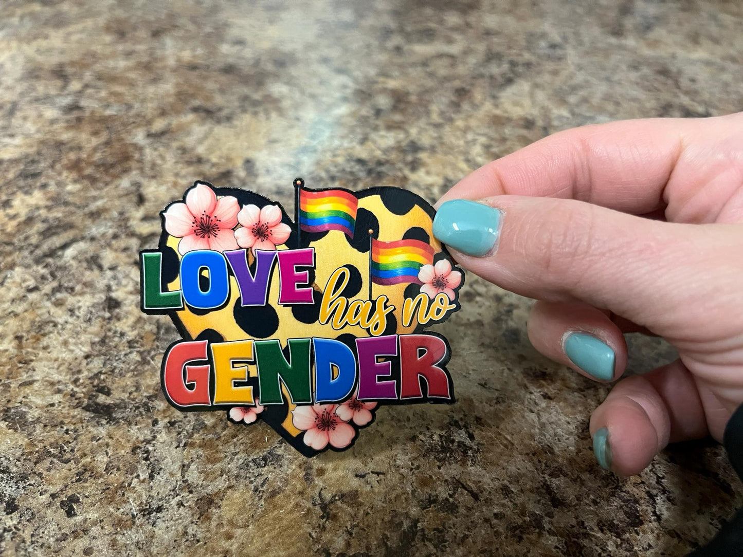 Love Has No Gender Sticker LGBTQ Pride Sticker Equality Sticker Rainbow Pride Waterproof Laminated