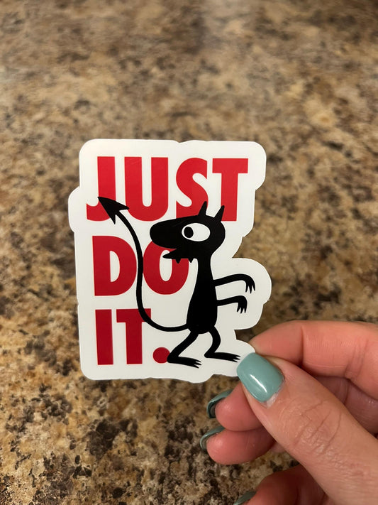 Do It Luci Disenchantment Sticker Waterproof Vinyl Sticker for Laptop Journal Water Bottle Funny Devil Demon Quote Gift for Cartoon Fans