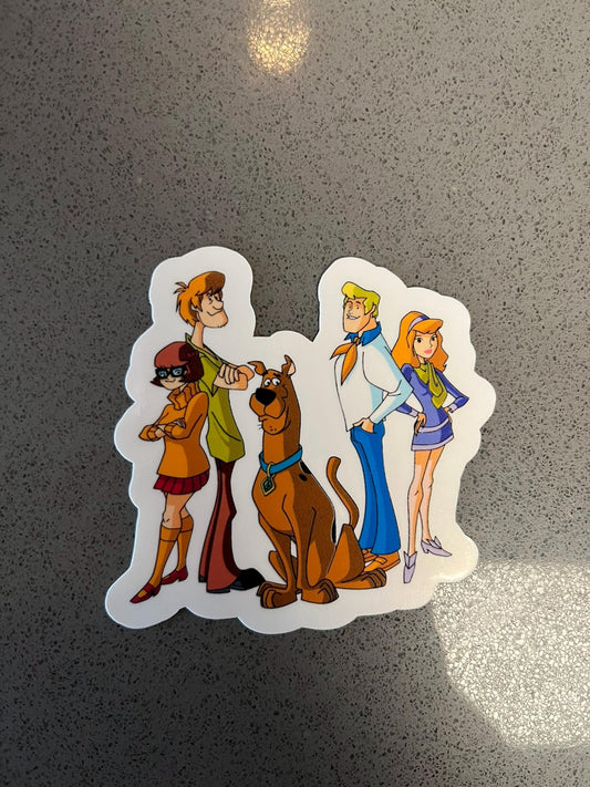 Scooby-Doo Gang Sticker Cartoon Friends Waterproof Vinyl Sticker for Stanley Yeti Laptop Water Bottle Scooby Doo