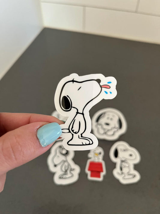 Playful Snoopy Sticker | Classic Peanuts Vinyl Decal | Waterproof Laminated | Perfect for Stanley, Yeti, Laptops and More