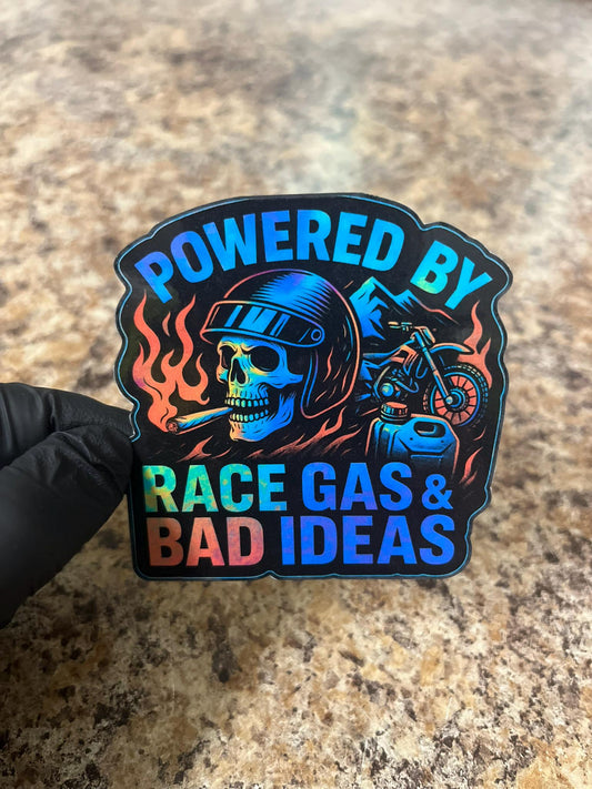 Holographic High Mountain Dirt Bike Sticker | Rocky Mountain Rider Art | 420 Friendly Trail Blazer Decal | 3"x2.75"