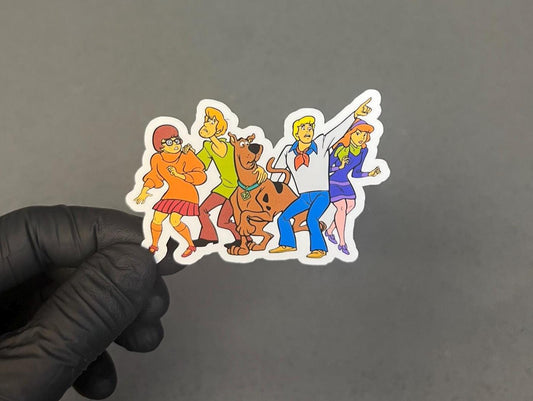 Scooby-Doo Gang Sticker Waterproof | Mystery Inc. Cartoon | Classic Squad Decal | 2.5"x2" Mystery Machine, Kindle, Yeti Stanley Phone + More