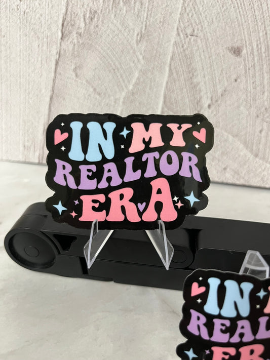 In My Realtor Era Waterproof Sticker | Real Estate Vinyl | 2 Size Options | Laptop Yeti Stanley Cooler+