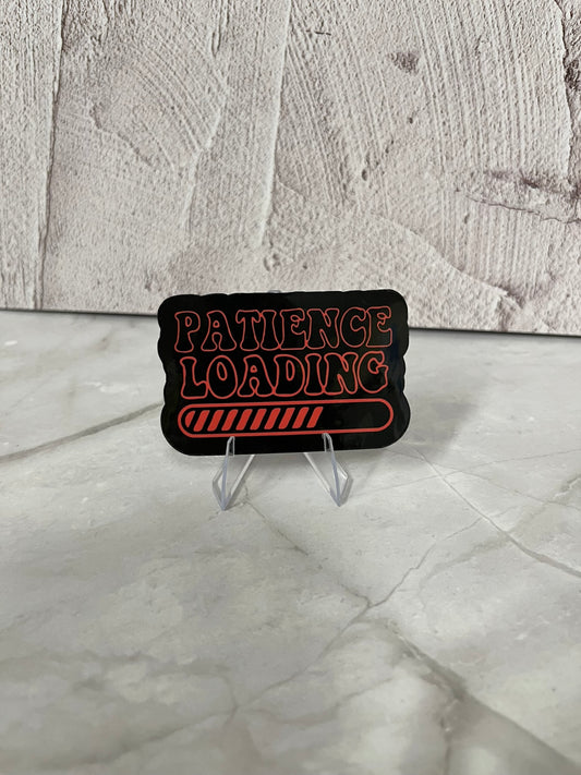 Patience Loading Waterproof Sticker | Progress Bar Vinyl | 2.75"x1.75" | Laptop Yeti Stanley Cooler+