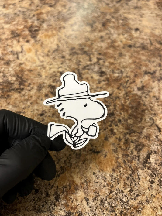 Hydrated Woodstock Sticker | Peanuts Hiking Woodstock | Adventure Camp | 2"x1.5" Snoopy Charlie Brown, Stanley and Yeti Safe Outdoor Camping