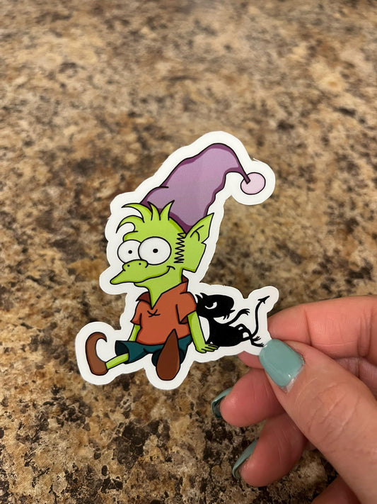 Elfo and Luci Disenchantment Sticker 2.5"x2" – Chaotic Duo Vinyl for Fans of Mischief and Magical Mayhem