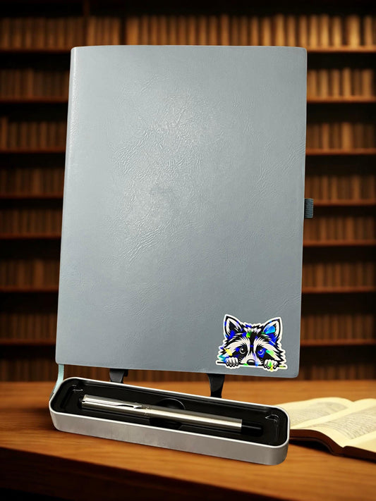 Holographic Trash Panda Raccoon Waterproof Sticker | Peeking Raccoon Vinyl | 2"x1.5" | Journal Diary Kindle Laptop Yeti Stanley Cooler+