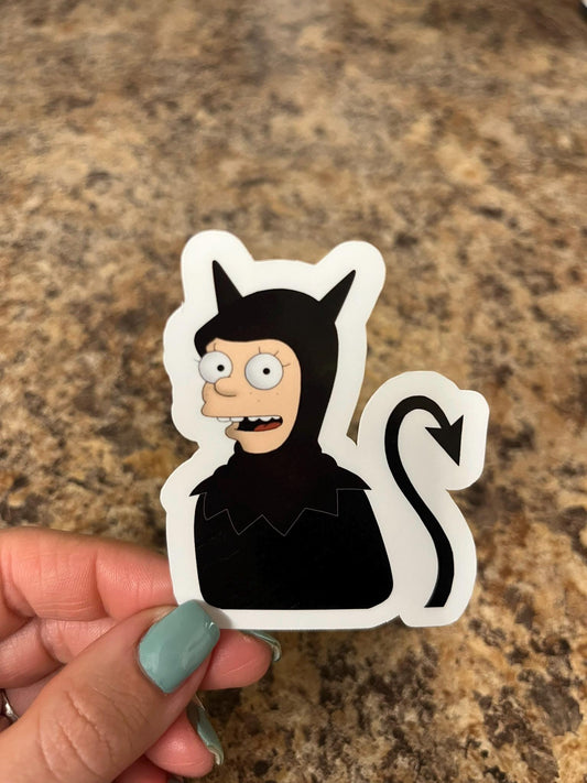 Waterproof Vinyl Sticker Demon Wanita Bean Disenchantment Funny Fantasy Sticker Adult Cartoon Laptop Planner Gift Demon Suit
