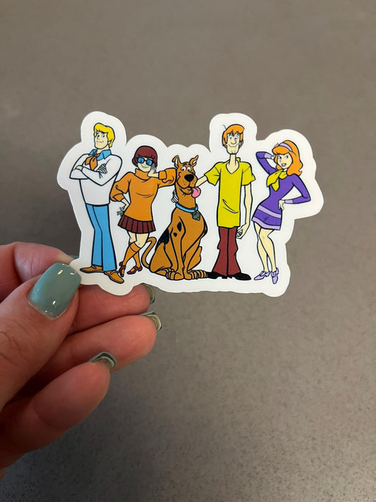 Scooby-Doo Gang Sticker Cartoon Friends Retro Mystery Crew Waterproof Vinyl Sticker for Stanley Yeti Laptop Water Bottle Scooby Doo