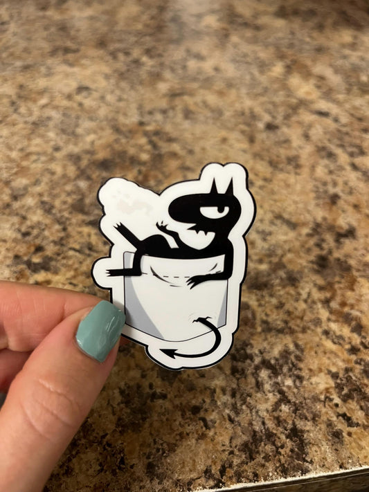 Luci Pocket Demon Sticker from Disenchantment 2.5"x1.5" – Smoking Mischief Vinyl Waterproof Sticker for Laptops and Chaos Lovers
